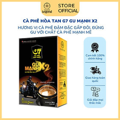 Combo 2 Hộp Cà Phê Sữa Hòa Tan G7 3in1 Gu Mạnh X2 - Hộp 12 gói - Trung Nguyên Legend (Gu mạnh gấp đối)