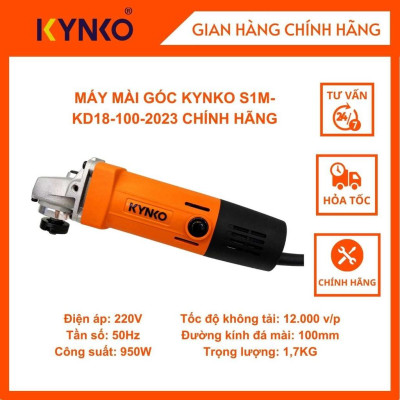 Máy mài góc cầm tay chính hãng Kynko S1M- KD18 -100- 2023 siêu bền giá tốt bản 950W