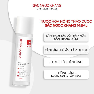 Combo dưỡng da giảm nám: Nước tẩy trang 145ml + Sữa rửa mặt 100g + Nước hoa hồng 145ml + Kem chống nắng 50g + Kem dưỡng da ban đêm 10g + Vi tảo lục 60 viên (Sắc Ngọc Khang)