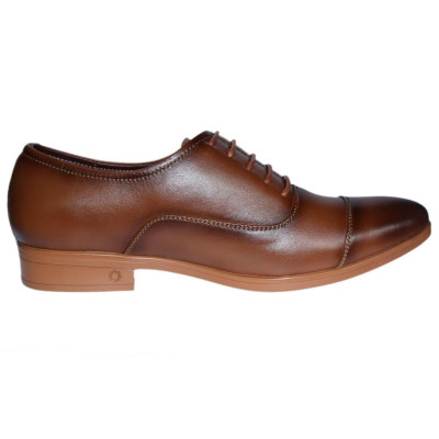 Giày tây nam Huy Hoàng cột dây  màu vàng bò HT7503