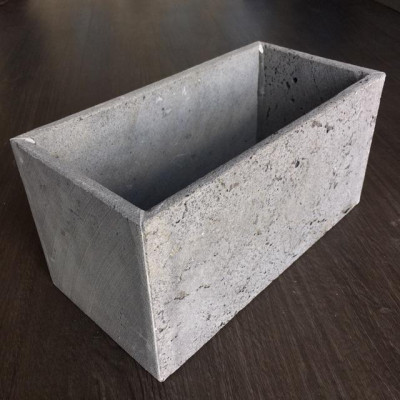 Chậu trồng cây, chậu cây hình chữ nhật Dài 40cmxR20xC20cm chất liệu đá tự nhiên màu xám đẹp bền 5-10 năm, chậu trồng cây treo tường, Chậu trồng cây đá ong xám, chậu hoa treo tường