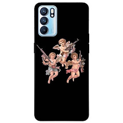 Ốp lưng dành cho Oppo Reno 6 - Reno 6 Z mẫu Thiên Thần Đen