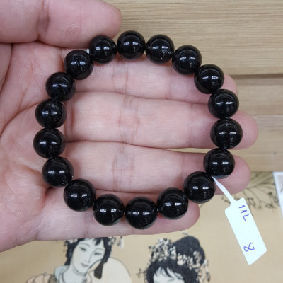 Vòng Tay Đá Thạch Anh Tóc Đen - 11mm - BATDV008