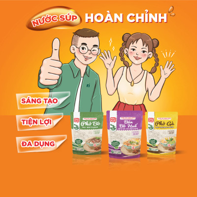 Nước Cốt Cô Đặc Vị Phở Gà KanKook Gói 210g Nấu/Trộn Ăn Liền Gia Vị Hoàn Chỉnh Chuẩn Vị Phở Sài Gòn