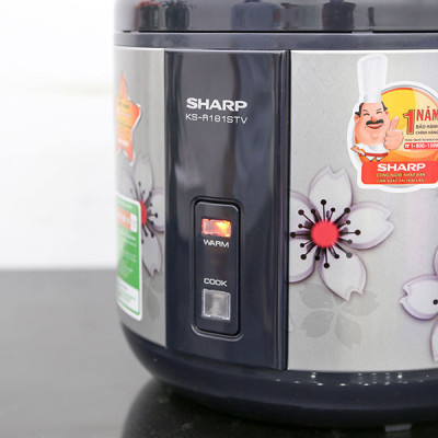 Nồi Cơm Điện Sharp KS-NR181STV SS - 1.8 Lít - Hàng chính hãng