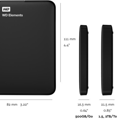 Ổ Cứng Di Động WD Elements 2TB 2.5 USB 3.0 - WDBU6Y0020BBK - Hàng chính hãng