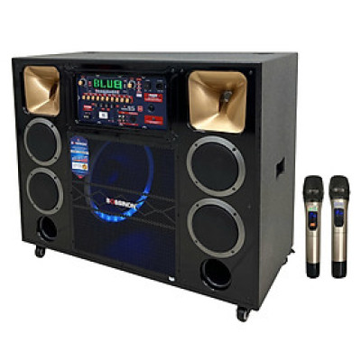 Loa kéo tủ công suất lớn bass 40 đôi dùng bình, có đèn leb thương hiệu Bossinon N8119K- công suất 2.400w- Hàng Chính Hãng