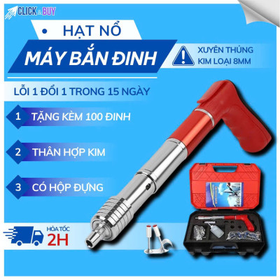 Dụng Cụ Bắn Đinh Bê Tông Sắt Thép Thông Minh Hàng Loại 1 – Không Điện, An Toàn, Có 100 Đinh Đi Kèm