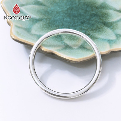 Lắc bạc nguyên khối cao cấp - Ngọc Quý Gemstones