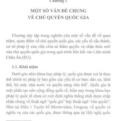 Chủ Quyền Quốc Gia Trong Quá Trình Hội Nhập Của Liên Minh Châu Âu (Sách chuyên khảo)