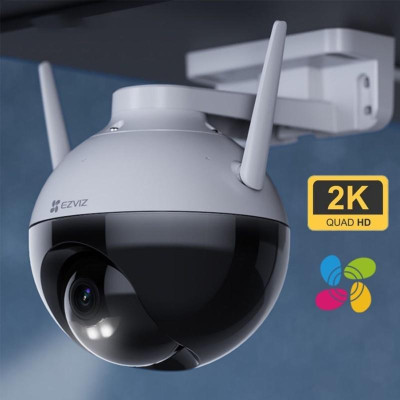 Camera Wifi Ezviz C8W 4MP-2K+, quay 360 độ ngoài trời chống nước, đàm thoại 02 chiều, có màu ban đêm, chip AI-Hàng Chính Hãng