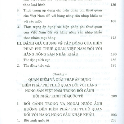 Biện Pháp Phi Thuế Quan Của Việt Nam Đối Với Hàng Nông Sản Nhập Khẩu (Sách chuyên khảo)