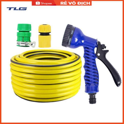 Bộ dây vòi xịt tưới cây, rửa xe (cút nhựa nối nhựa xanh) 206843