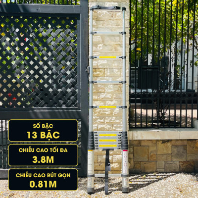 Thang nhôm rút đơn chữ I 3.8m DIY TL-I-38 Tiêu chuẩn EN131