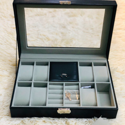 Hộp Đựng Đồng Hồ Trang Sức SAIKE SAIKE S800 Màu Đen