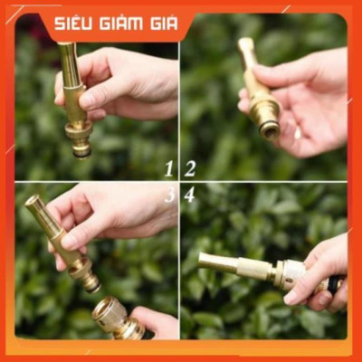 Bộ dây vòi xịt nước rửa xe, tưới cây . tăng áp 3 lần, loại 20m 206587 đầu đồng,cút đồng+ tặng đai