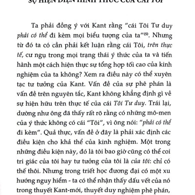 Tính Siêu Việt Của Tự Ngã - Phác Thảo Một Mô Tả Hiện Tượng Học
