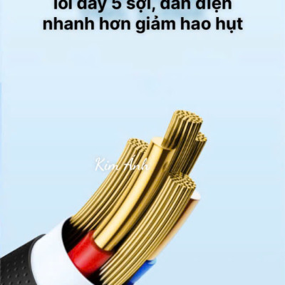 Dây sạc LI-TOP LX73 100W, chân cắm Type C, dây bọc lớp cao su mềm chống rách, đầu lưới SR chống uốn, hàng chính hãng