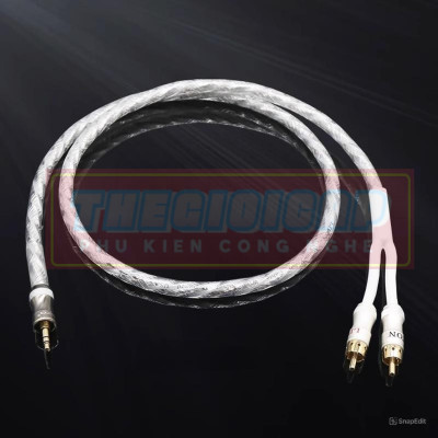 ROGTZ Cáp HiFi Liton 3.5mm Ra 2RCA Mạ Bạc Cho Ampli, Điện Thoại, PC Dài 1.5M - Hàng Nhập Khẩu