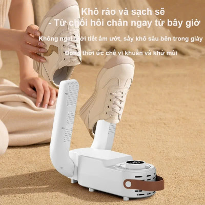 Máy Sấy Và Khử Trùng Giày có hẹn giờ Cao Cấp Làm Khô Siêu Nhanh - Loại Bỏ Khử Mùi Hôi Và Vi Khuẩn, Kiểu Dáng Nhỏ Gọn, Dễ Sử Dụng Máy Sấy Giày Dép Tất Găng Tay Khử Khuẩn Bằng Tia UV An Toàn Tiện Dụng Thông Minh
