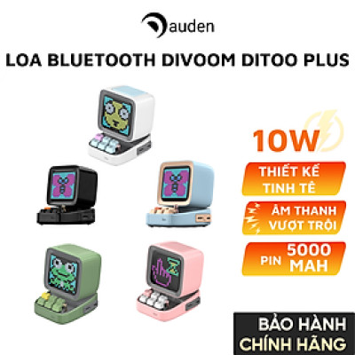 Loa bluetooth Divoom Ditoo Plus 10W - Hình dáng máy tính cổ, màn hình LED 256 Full RGB, tích hợp nhiều tính năng trên app Divoom - HÀNG CHÍNH HÃNG