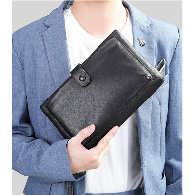 Clutch nam Ví cầm tay da bò thật BHM7334 Bền đẹp không bong tróc