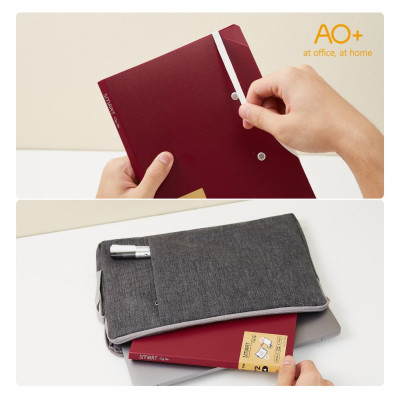 Bìa kẹp trình ký Smart A4 gập thành A5, thường hiệu AO+