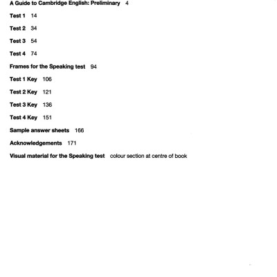Cambridge Preliminary English Test 7 Student