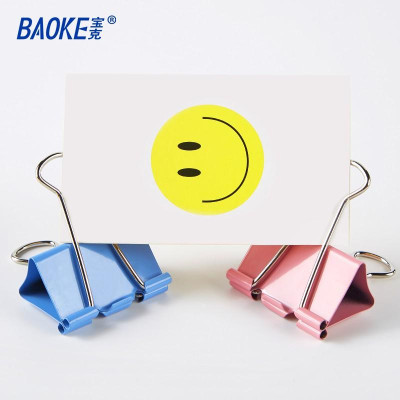 Kẹp Giấy Màu Binder Clips - Double Clip Kẹp Bướm Màu-BAOKE