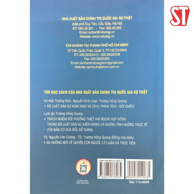 Sách - Điểm Mới Về Thừa Kế Trong Bộ Luật Dân Sự Năm 2015 Và Những Tình Huống Thực Tế - NXB Chính Trị Quốc Gia