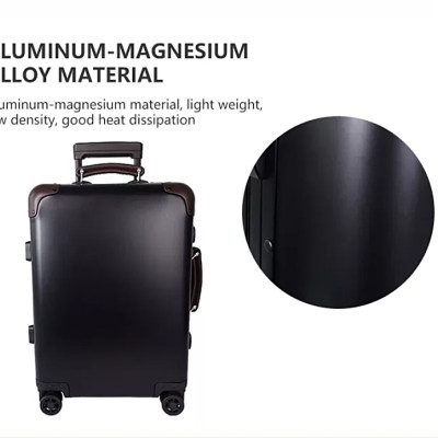 Vali tay kéo cao cấp chất liệu hợp kim nhôm nguyên khối MS1318 Macsim màu ti-gold-đen cỡ 28 inches