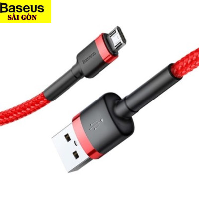 Cáp sạc Baseus Cafule Micro USB 2.4A nhanh truyền dữ liệu CAMKLF - Hàng chính hãng
