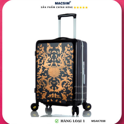 Vali cao cấp Macsim Aksen hàng loại 1 MSAK7038 cỡ 20 inch màu đen màu đỏ