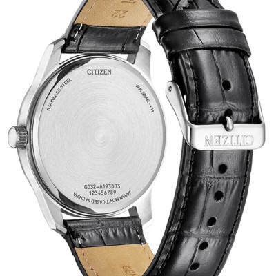 Đồng Hồ Nam Citizen Pin-Quartz Dây Da BH5001-05H - Mặt Xám Đen (42mm)