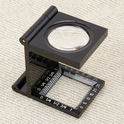  Kính lúp kiểm tra sợi vải có thước đo Carson LT-30 (5x) - Hàng Chính Hãng 