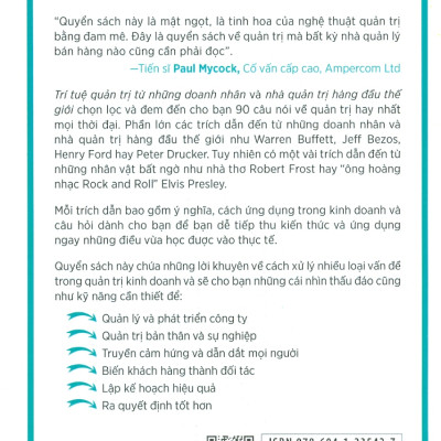 Trí Tuệ Quản Trị Từ Những Doanh Nhân Và Nhà Quản Trị Hàng Đầu Thế Giới