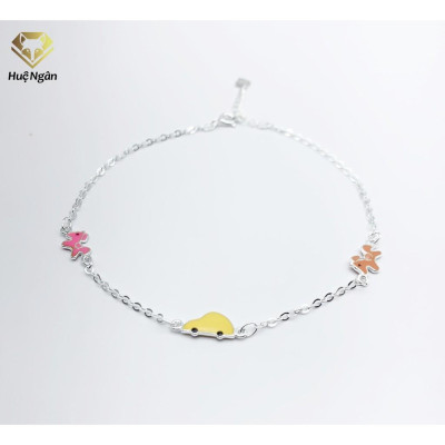 Lắc chân bạc Ý 925 Huệ Ngân- HORSE and CAR RYBJ50028