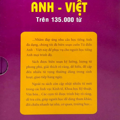 Từ Điển Anh - Việt Trên 135.000 Từ (Bìa Cứng) (Tái Bản Lần 4)