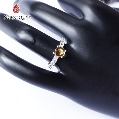Nhẫn bạc nữ đá thiên nhiên - Ngọc Quý Gemstones - Citrine - Ni 17