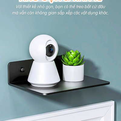 Kệ treo kim loại Dola Home để máy chiếu, camera, bộ phát WiFi, loa, bàn phím không cần khoan đục có lỗ đi dây điện.
