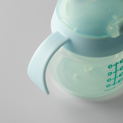 Bình tập uống nước có vòi mút chống tràn, chống sặc Tommee Tippee Soft Spout, 150ml, cho bé từ 4 tháng – Xanh