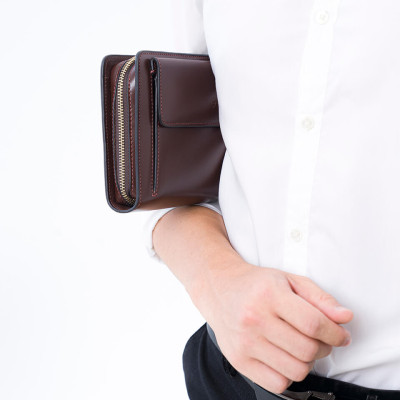 Ví Cầm Tay Nam Da Bò Nappa HT14