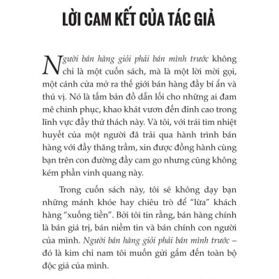 Sách - Người Bán Hàng Giỏi Phải "Bán Mình" Trước - Nguyên Tắc Quan Trọng Để Trở Thành Người Bán Hàng Xuất Sắc