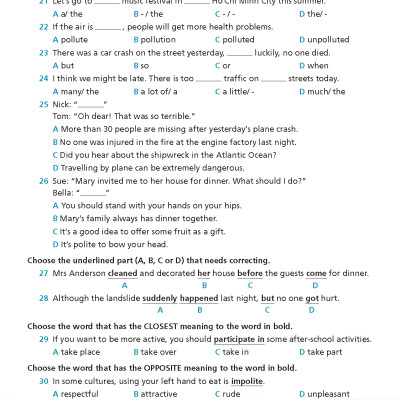 Bài tập Bổ trợ Tiếng Anh 9 Right On!