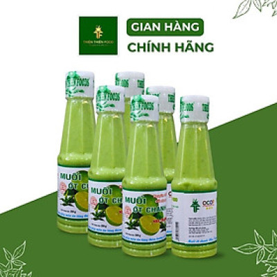 Combo 6 Chai Muối Ớt Chanh Xanh Thiên Thiên Food 250gr Đậm Vị Đặc Sản Nha Trang