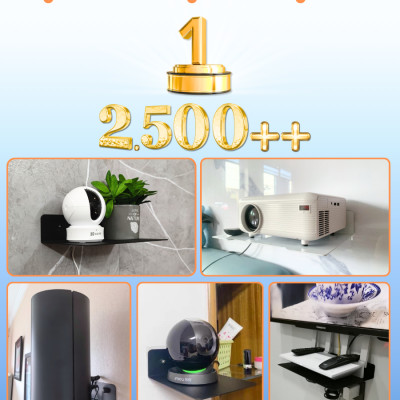 Kệ treo kim loại Dola Home để máy chiếu, camera, bộ phát WiFi, loa, bàn phím không cần khoan đục có lỗ đi dây điện.