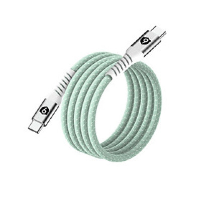 Cáp từ tính tự cuộn 9FIT Magnetic USB-C to USB-C 60W 1M, hỗ trợ sạc nhanh - Hàng chính hãng