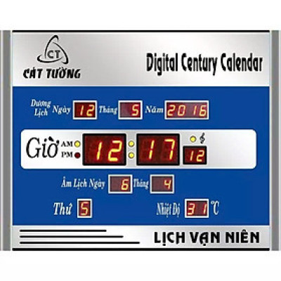 Đồng Hồ Treo Tường Vạn Niên Cao Cấp – Có Lịch Âm,  Sang Trọng, 40x30cm Chuẩn Phong Thủy