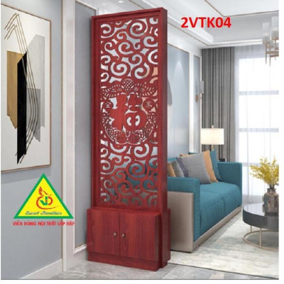 Tủ kệ trang trí kiêm vách ngăn phòng khách , nhà bếp 2VTK03 - Nội thất lắp ráp Viendong Adv
