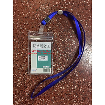 SỈ 50 BỘ THẺ ĐEO NHÂN VIÊN 107 (DỌC, KT 65*115mm) + dây đeo thẻ lụa móc nhựa (LOẠI ĐẸP)